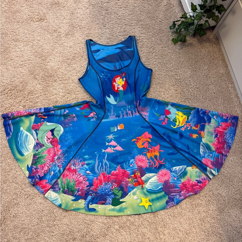 BLACKMILK X DISNEY LITTLE MERMAID DRESS IOD REVERSIBLE NWOT SIZE S